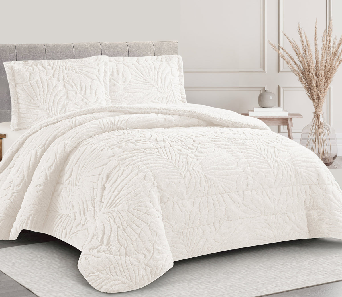 Couvre-lit Sherpa Nair Perle