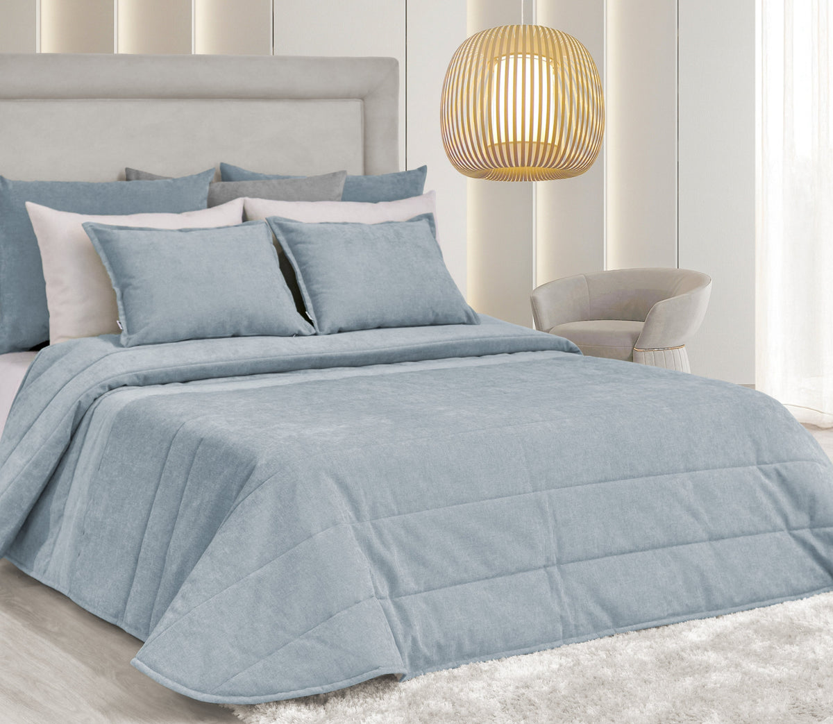 Couvre-lit Sena Bleu