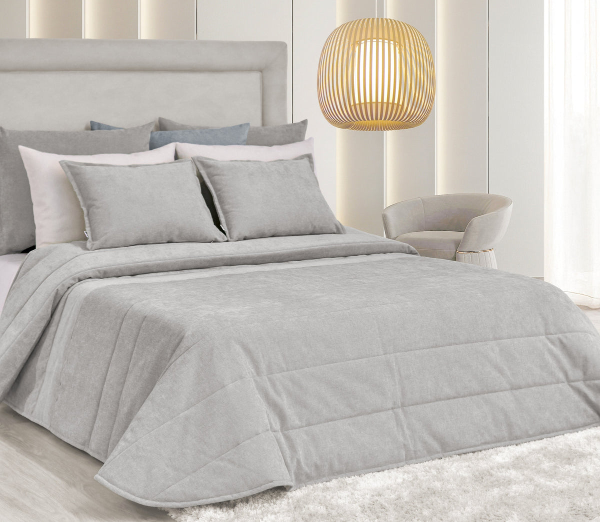 Couvre-lit Sena Gris