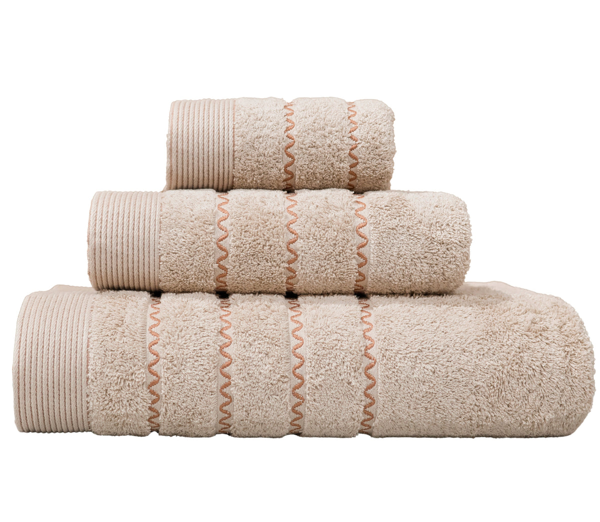 Ensemble de Serviettes de Bain en Coton Bali Beige
