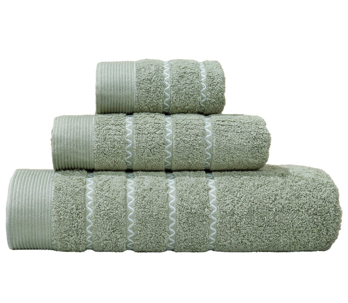 Ensemble de Serviettes de Bain en Coton Bali Vert