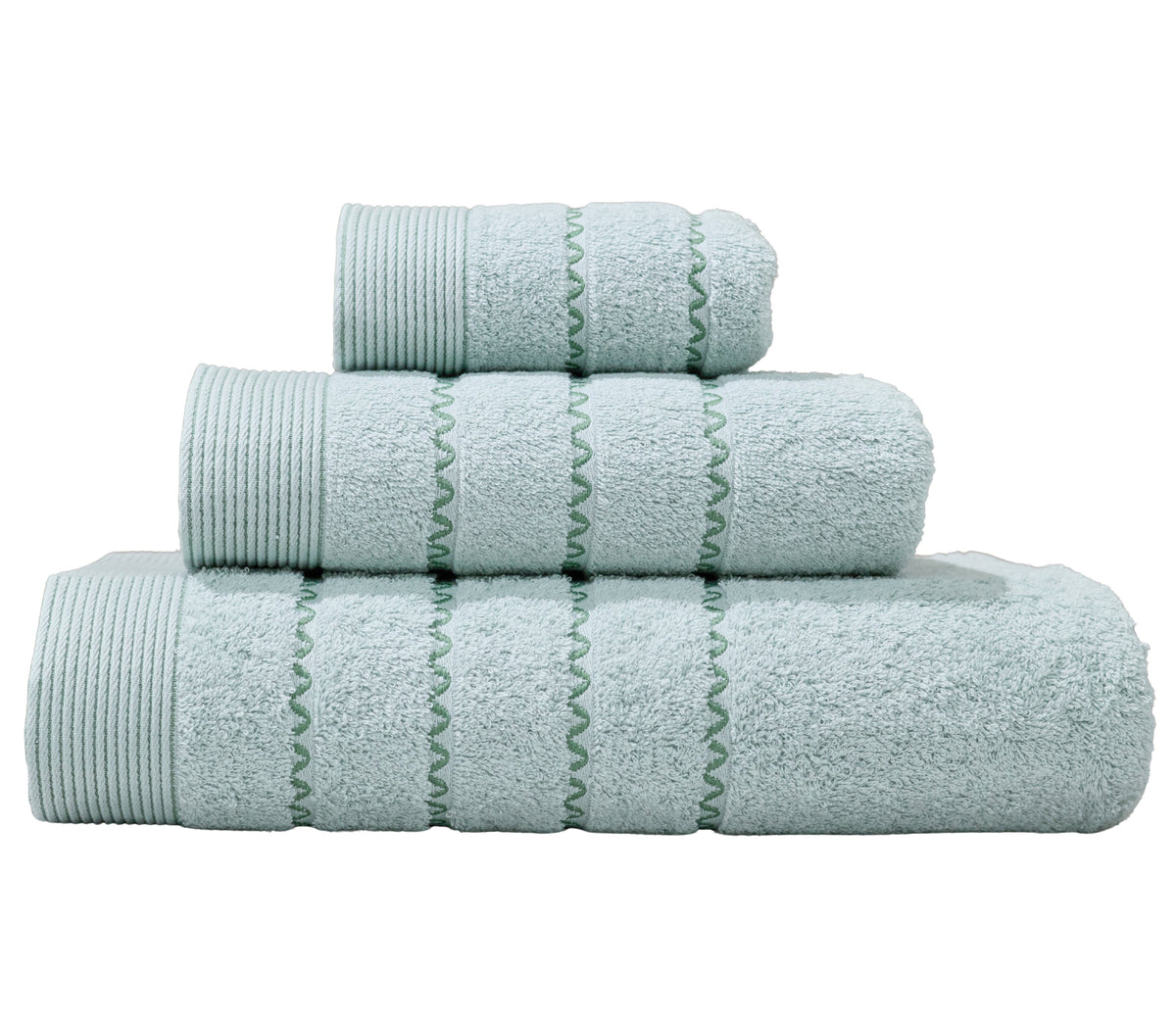 Ensemble de Serviettes de Bain en Coton Bali Vert d'eau
