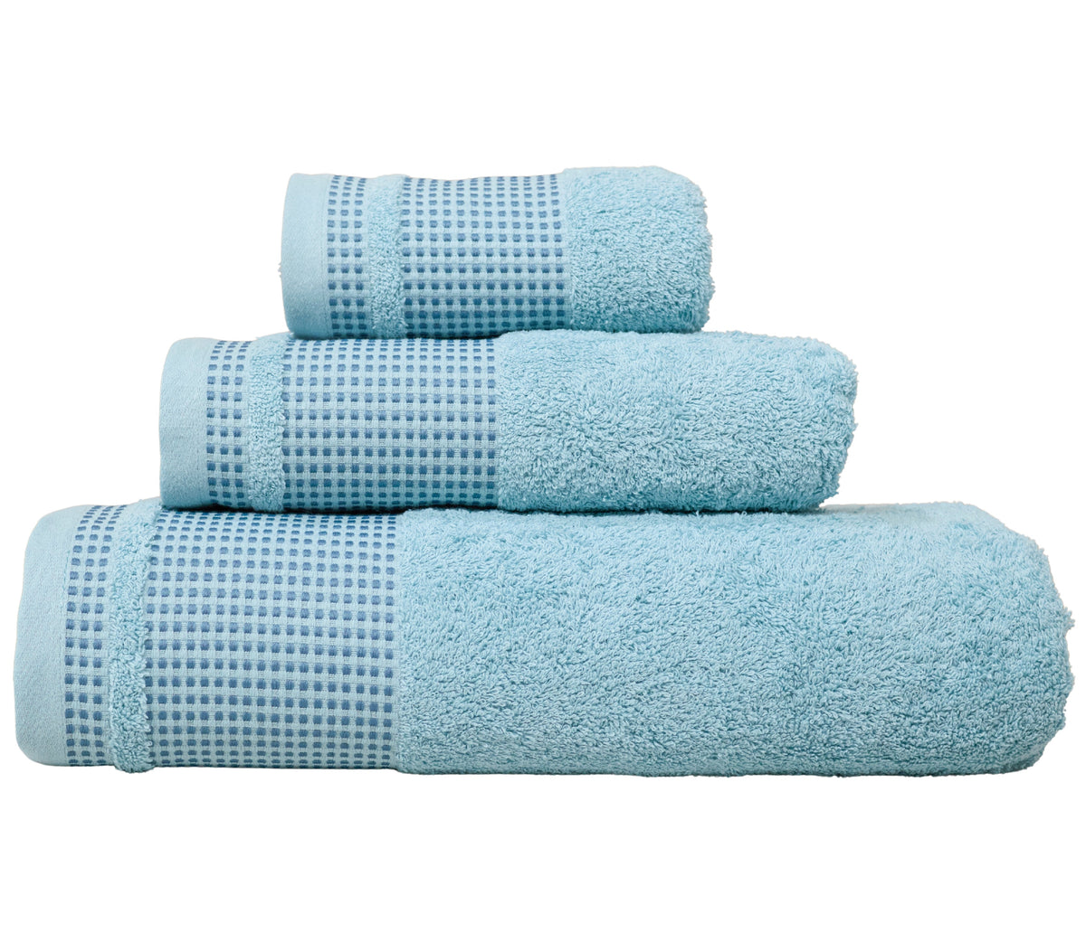 Ensemble de Serviettes de Bain en Coton Marte Bleu Clair