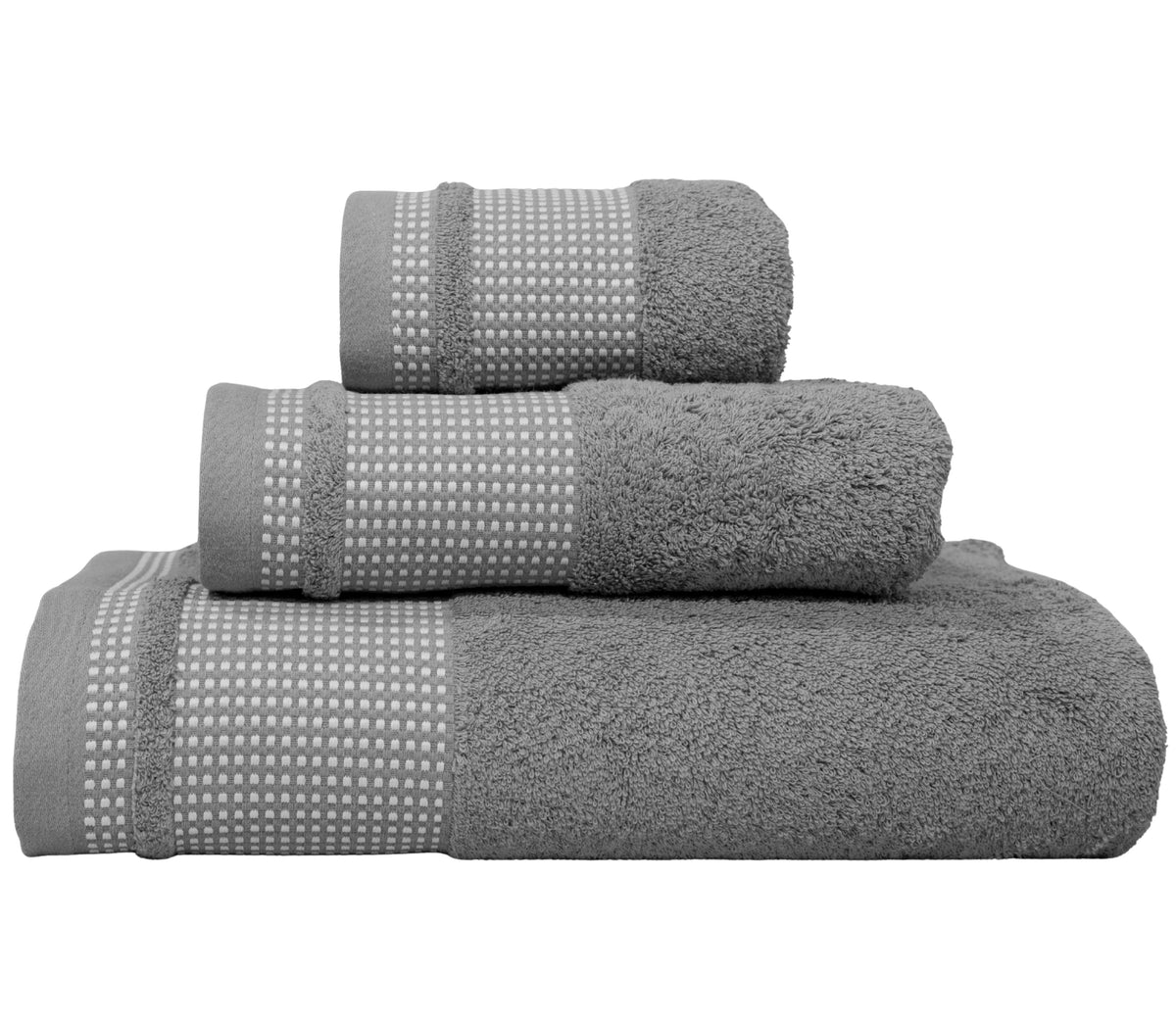 Ensemble de Serviettes de Bain en Coton Marte Gris Foncé