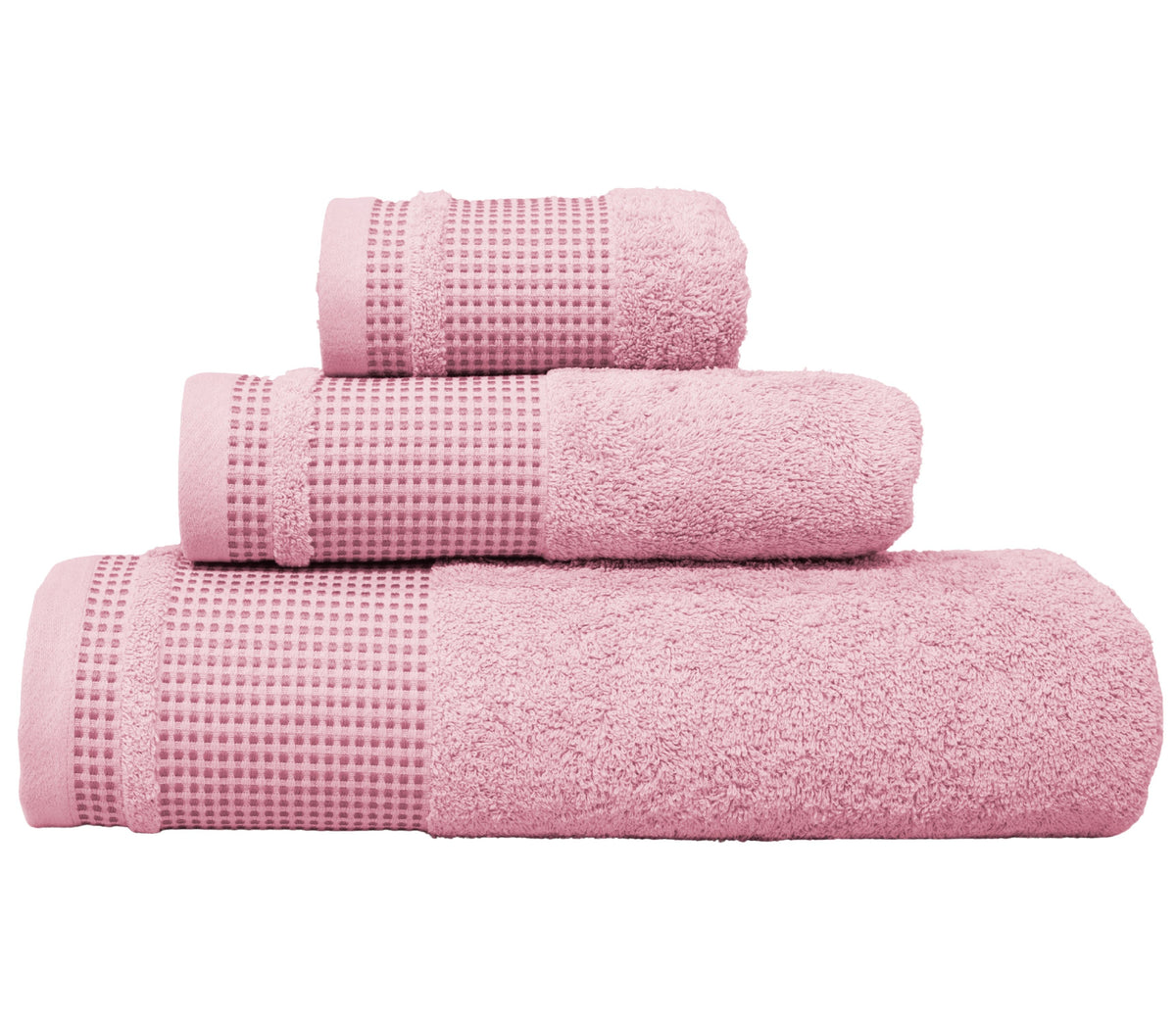 Ensemble de Serviettes de Bain en Coton Marte Rose Clair