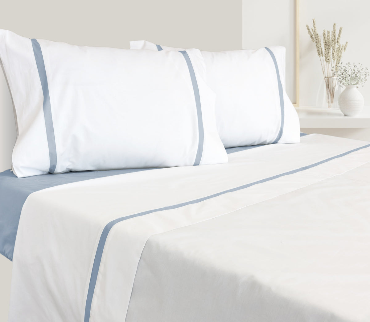 Ensemble de draps en Percale Bleu