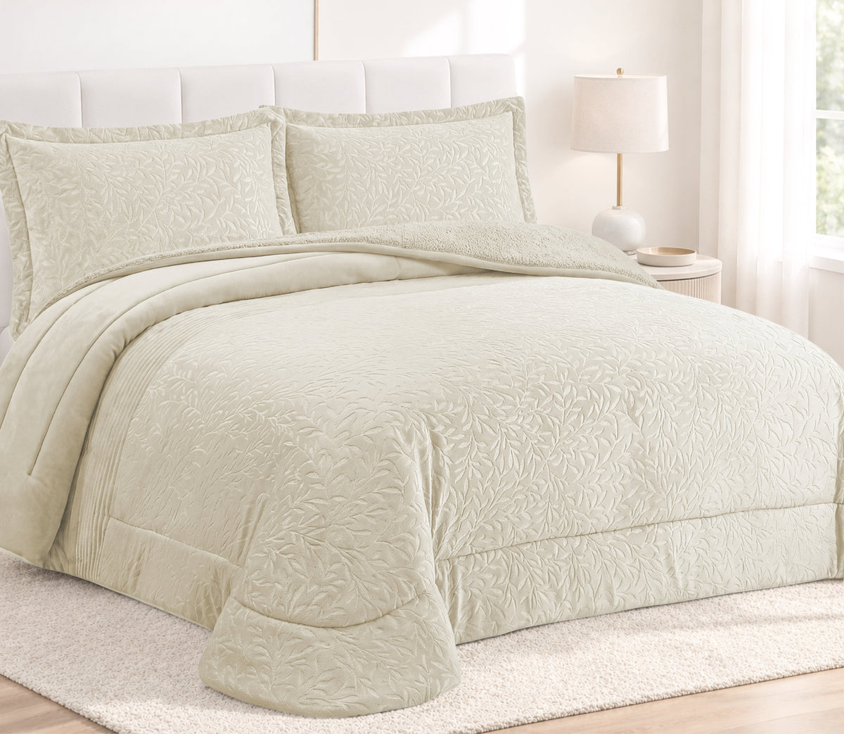 Couvre-lit Sherpa Lunia Beige