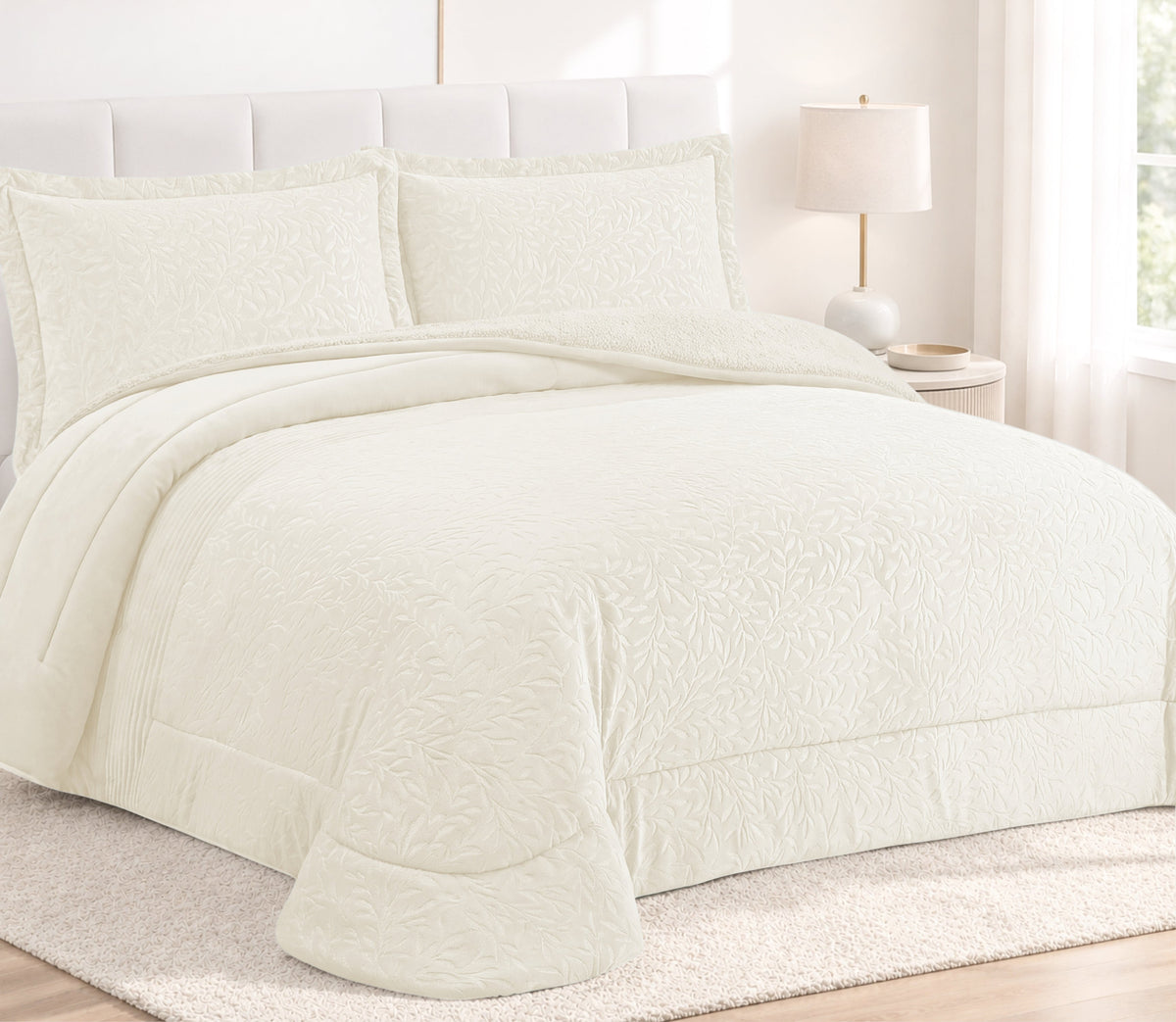 Couvre-lit Sherpa Lunia Perle