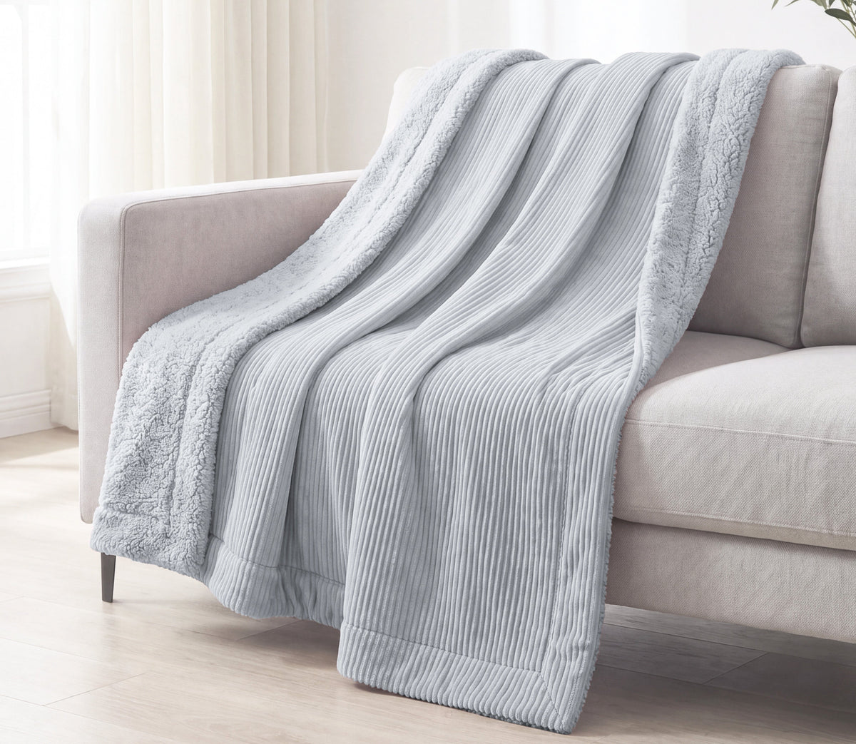 Plaid en Sherpa Rubi Gris