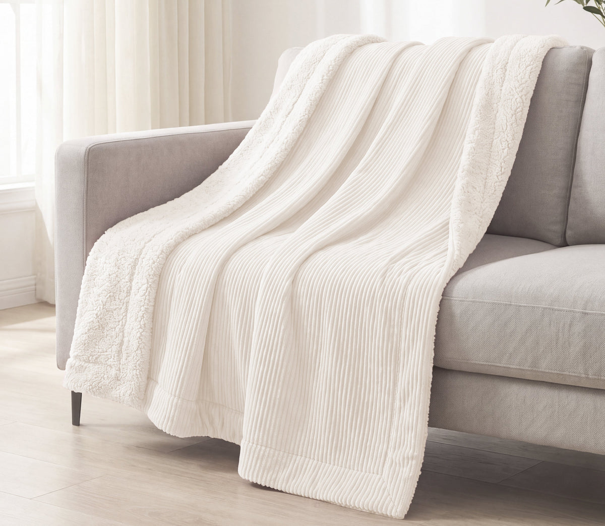 Plaid en Sherpa Rubi Perle
