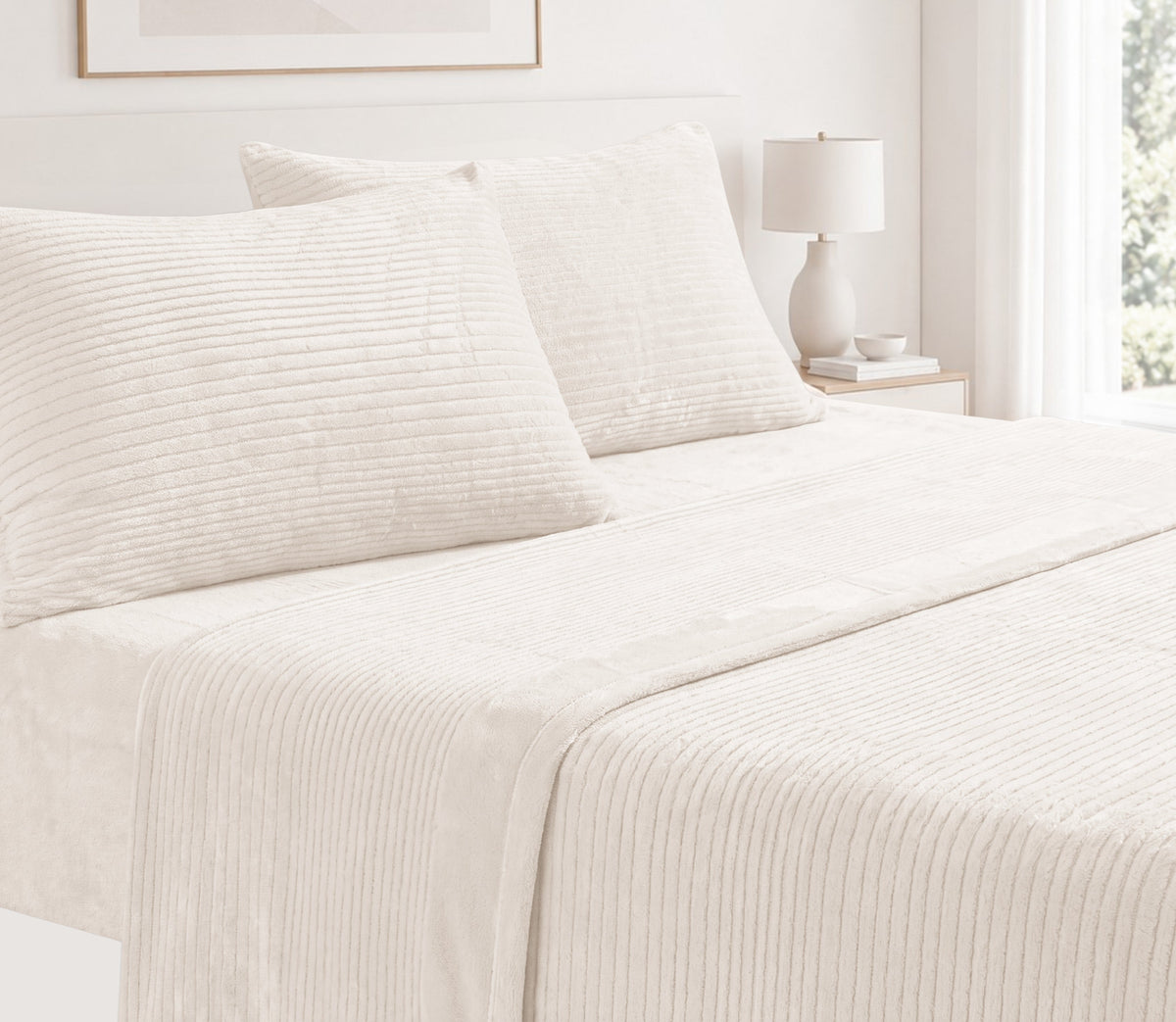 Parure de draps Polaire en Microline Prin Perle