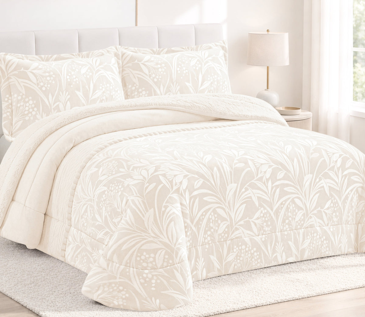 Couvre-lit Sherpa Neva Perle