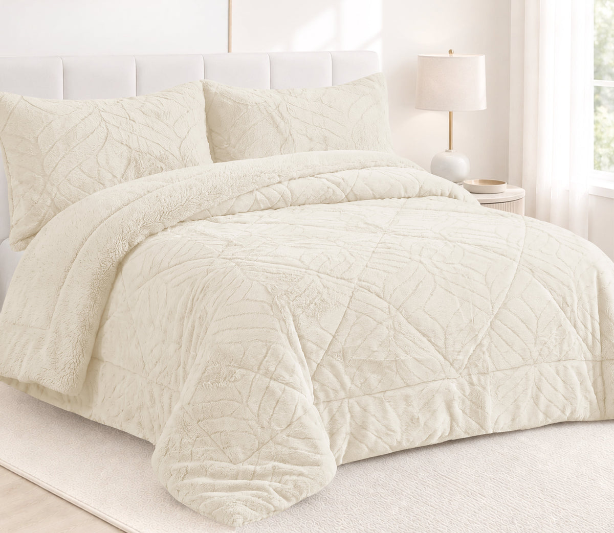 Couvre-lit Sherpa Nuvis Perle