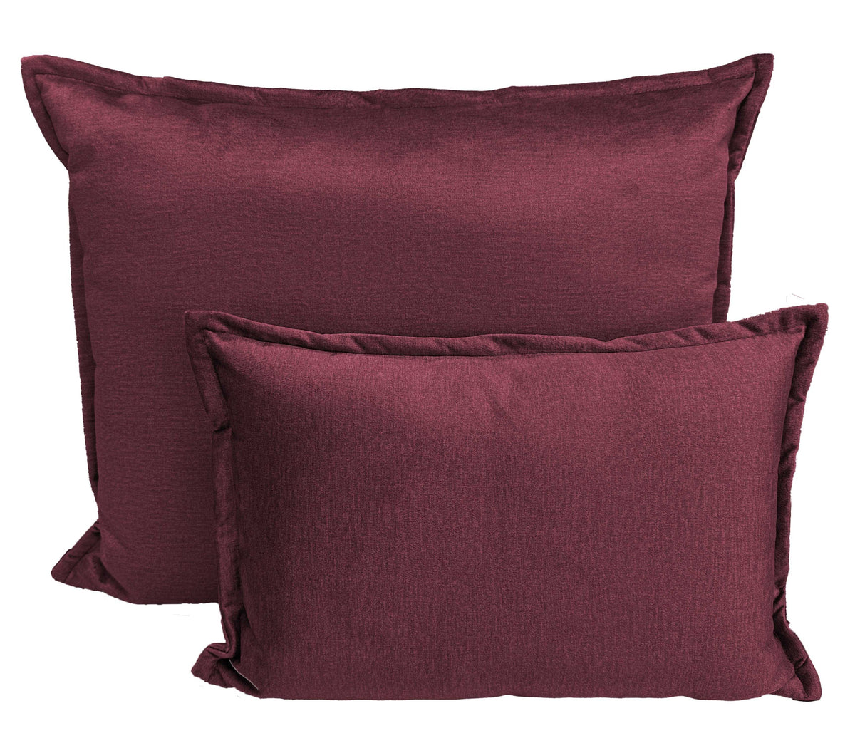 Coussin en velours Olena, couleur bordeaux