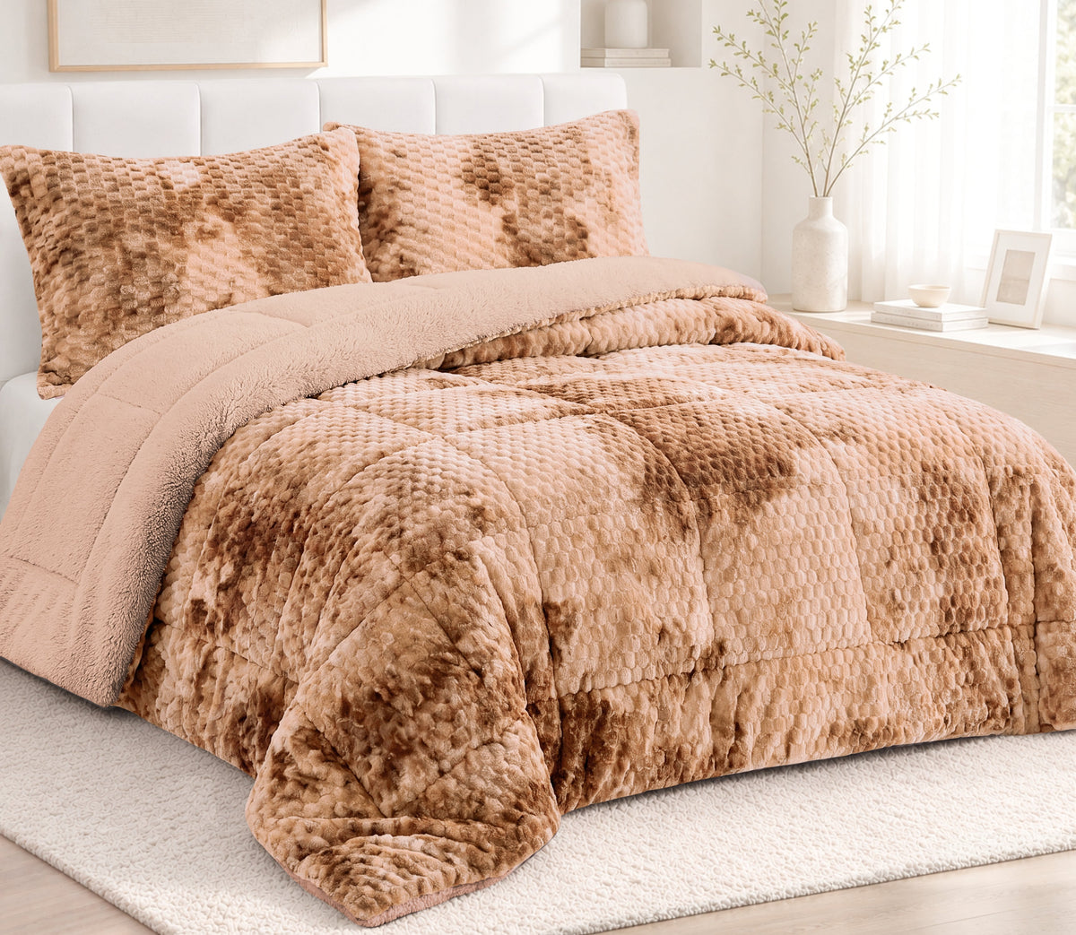 Couvre-lit Sherpa Persa Beige