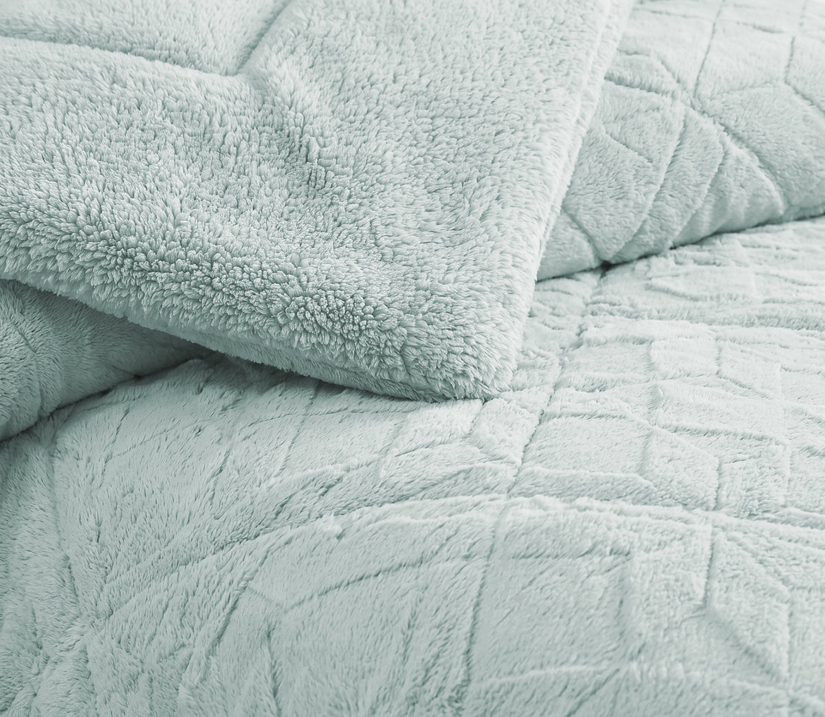Couvre-lit Sherpa Fenix Vert d'eau