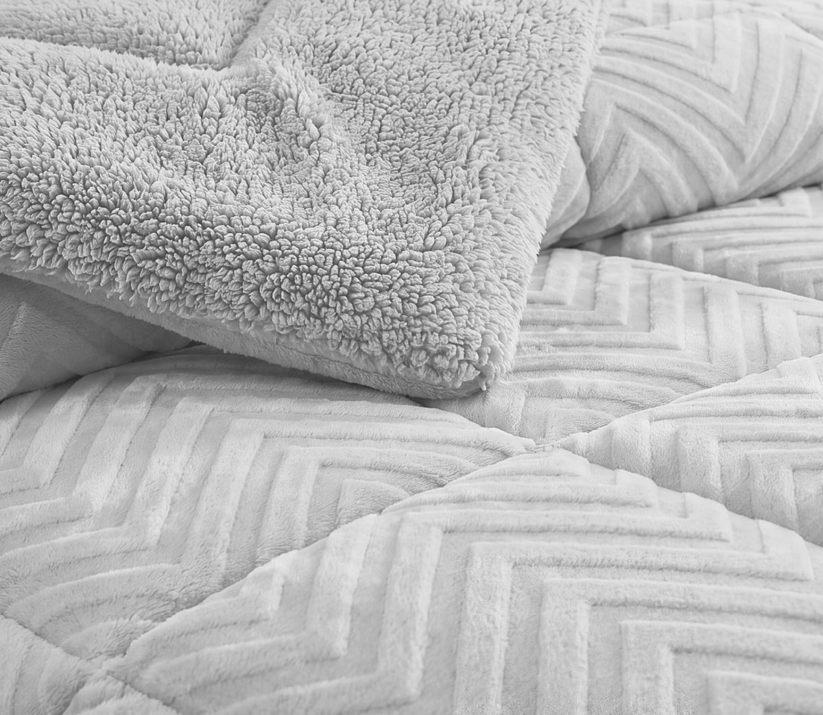Couvre-lit Sherpa Nare Gris