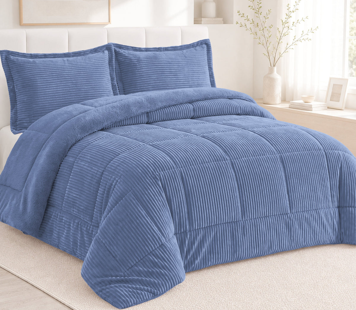 Couvre-lit Sherpa Rubi Bleu