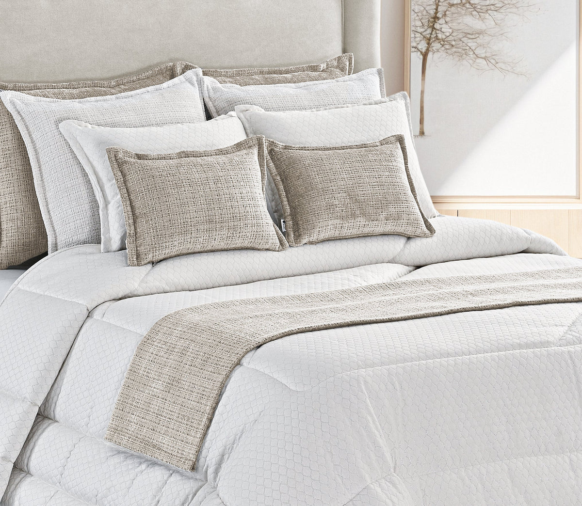 Chemin de lit Nara Beige