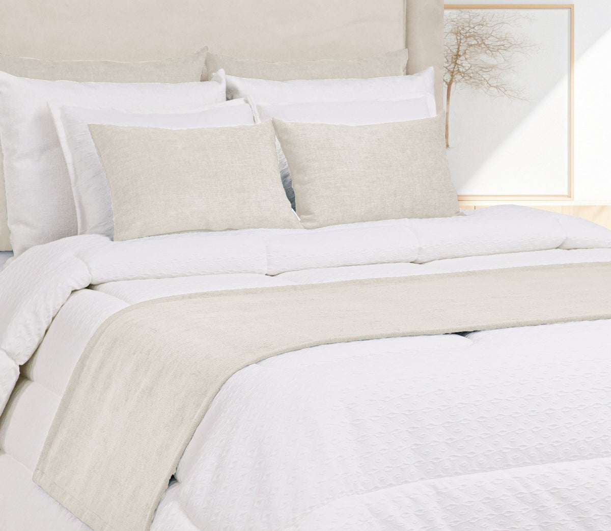 Chemin de lit Altea Beige