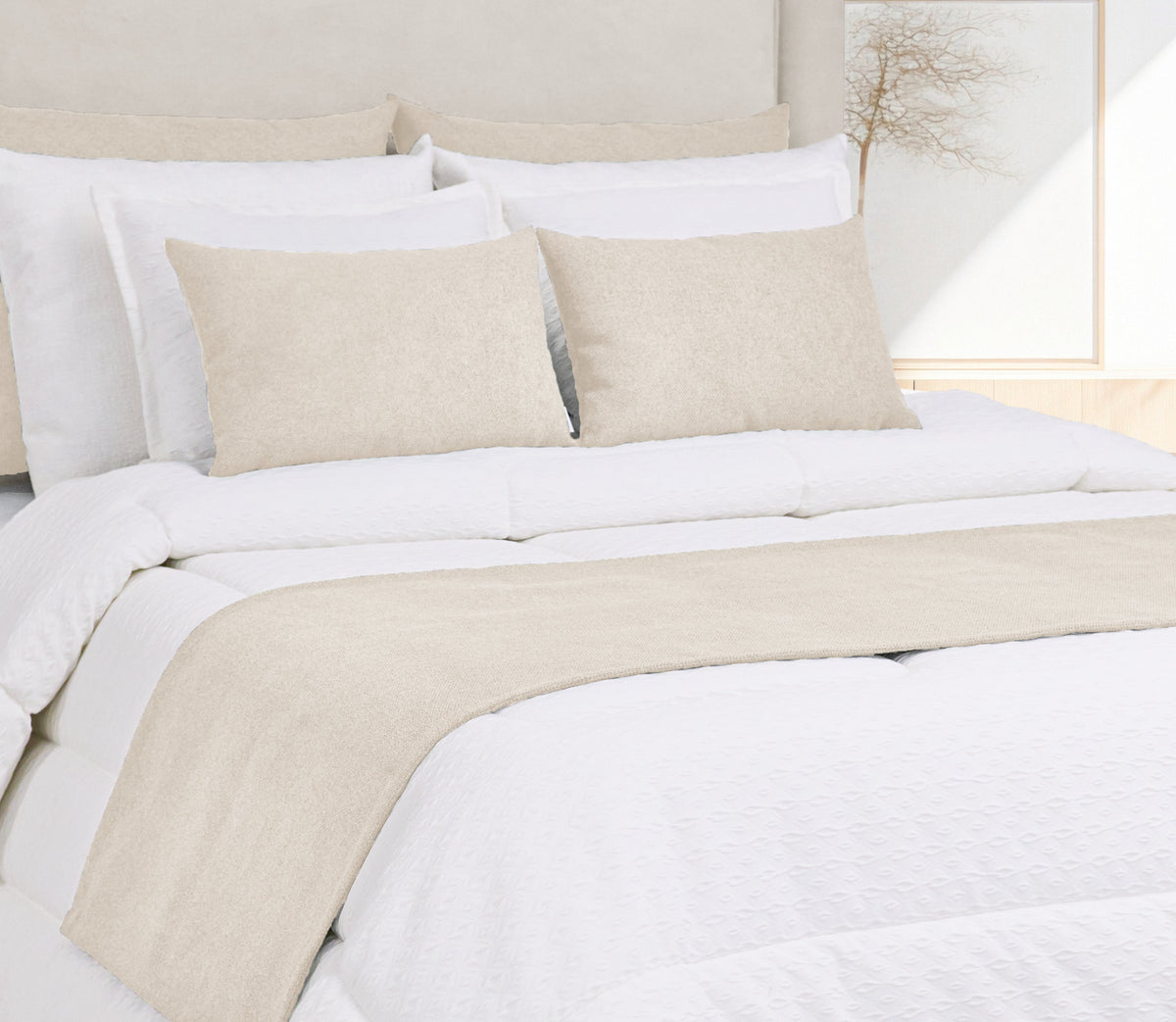 Chemin de lit Rio Beige