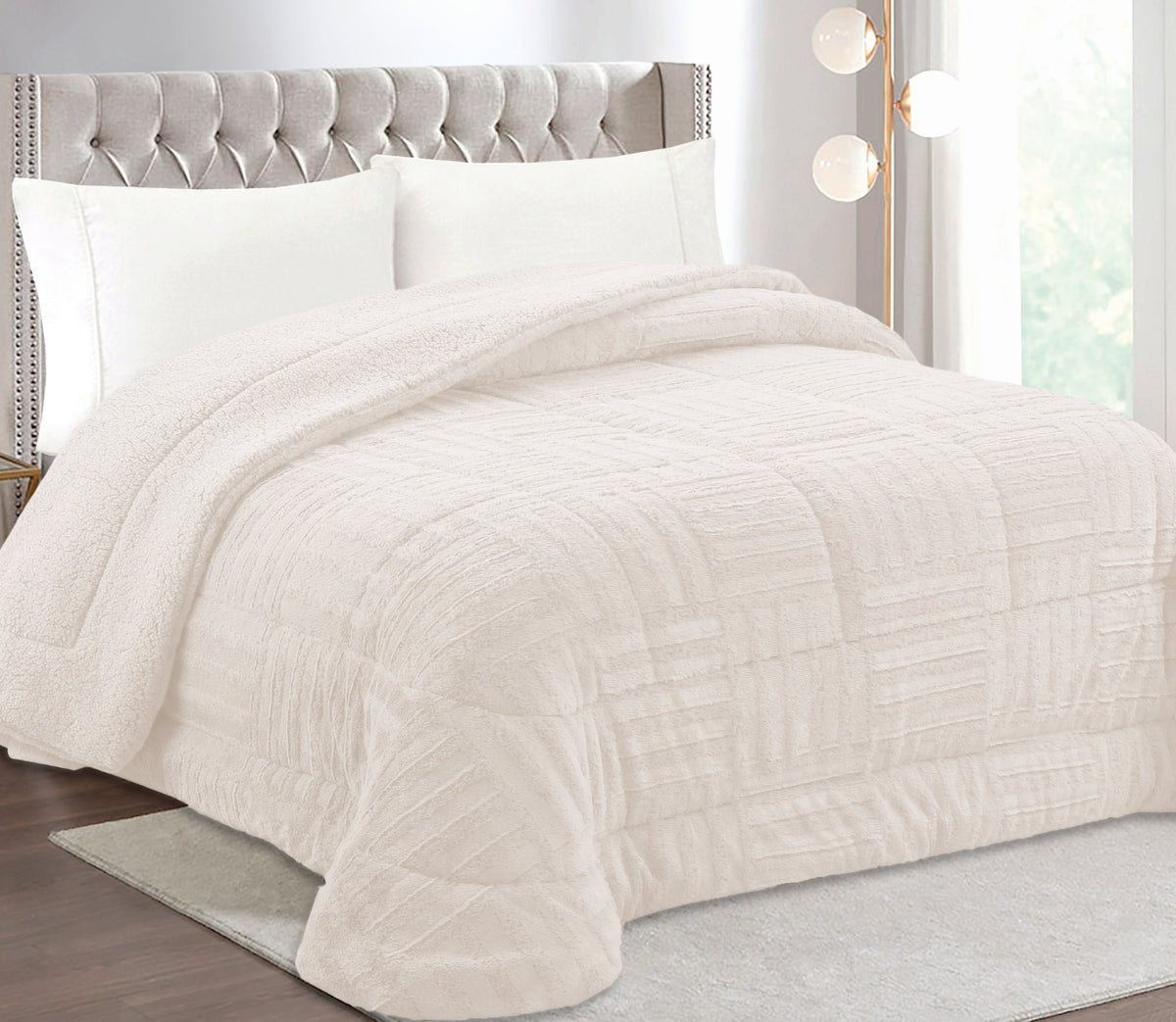Couvre-lit Sherpa Nuve Perle