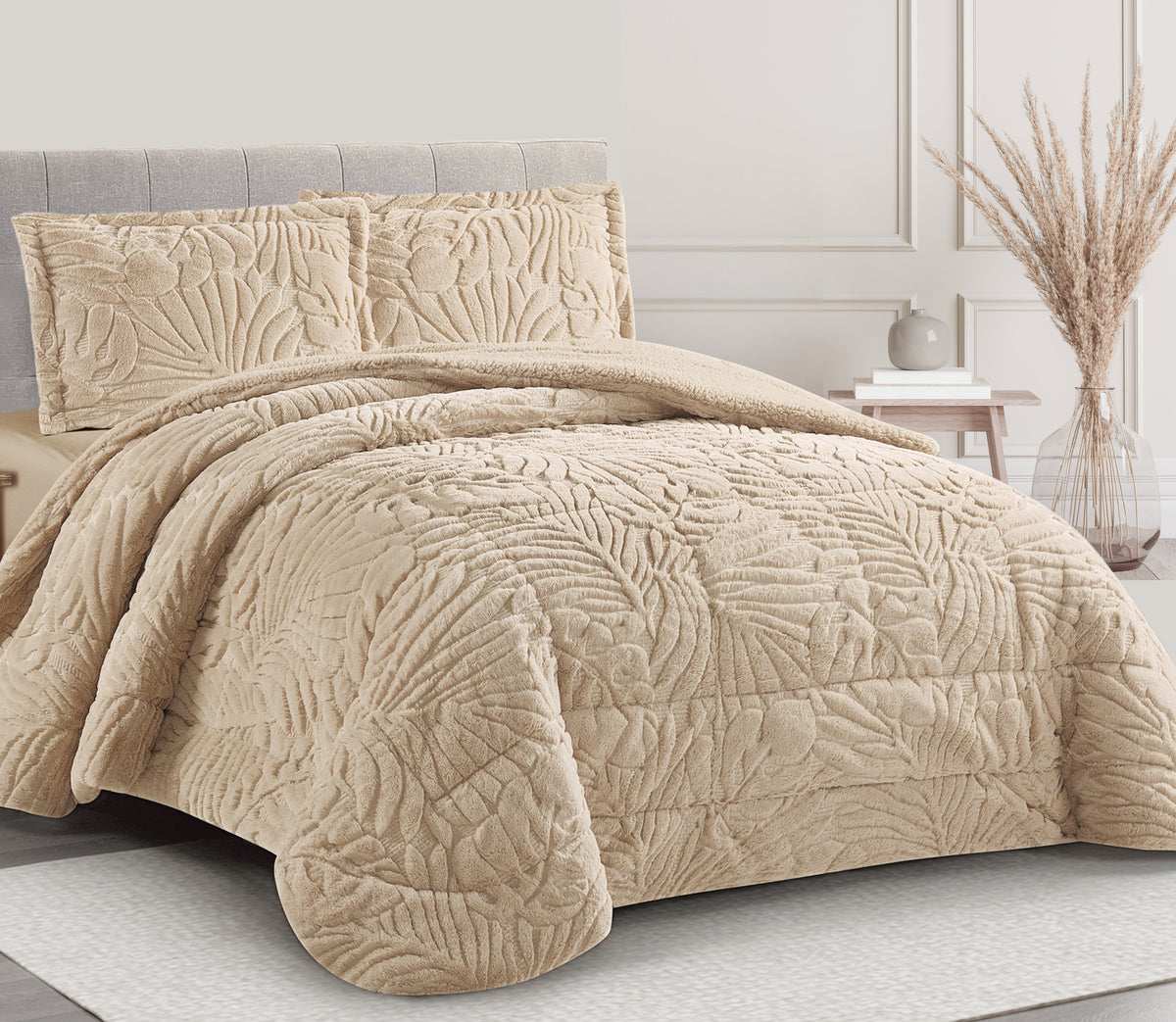 Couvre-lit Sherpa Nair Beige