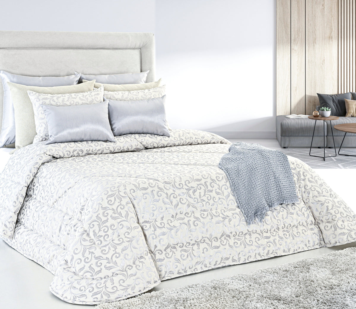 Couvre-lit Neiva Argent