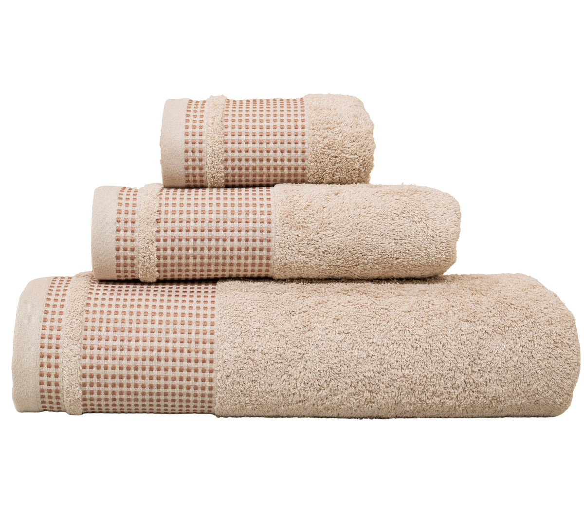 Ensemble de Serviettes de Bain en Coton Marte Beige
