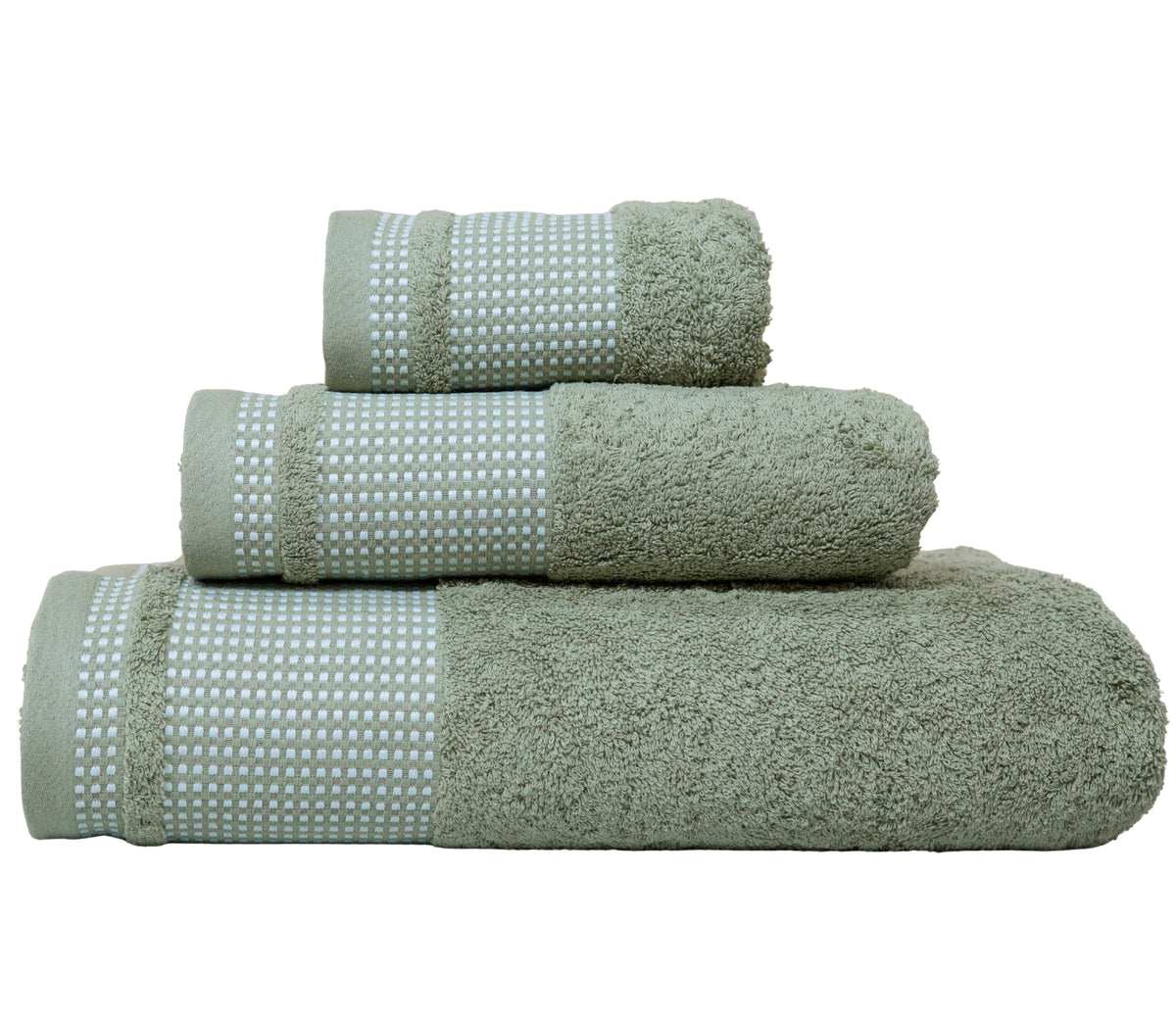 Ensemble de Serviettes de Bain en Coton Marte Vert