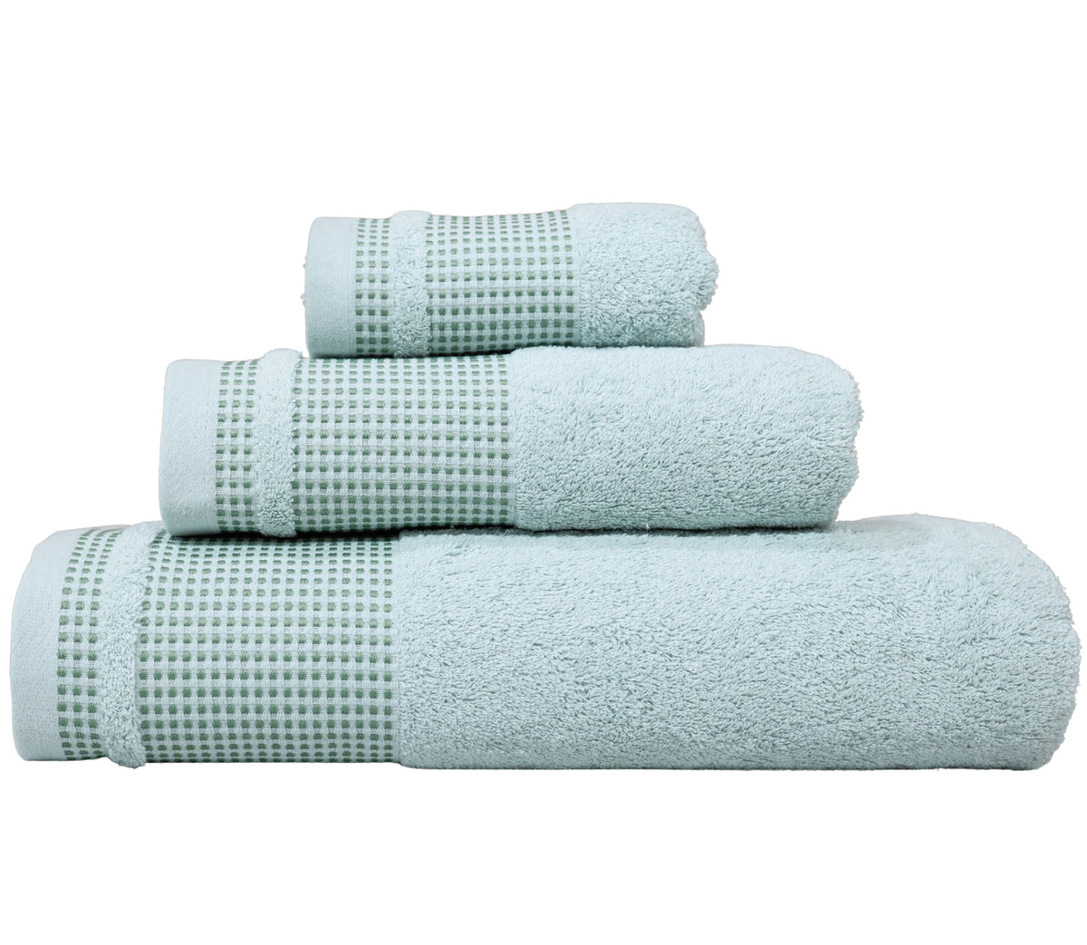 Ensemble de Serviettes de Bain en Coton Marte Vert d'eau