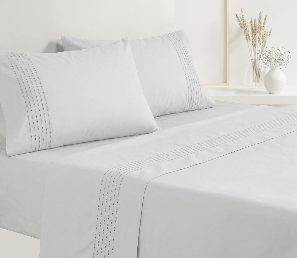 Ensemble de draps en Percale Zen Gris