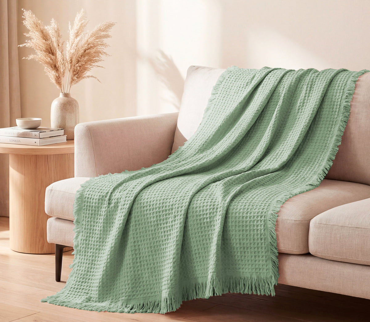 Plaid en Coton Dalia Vert