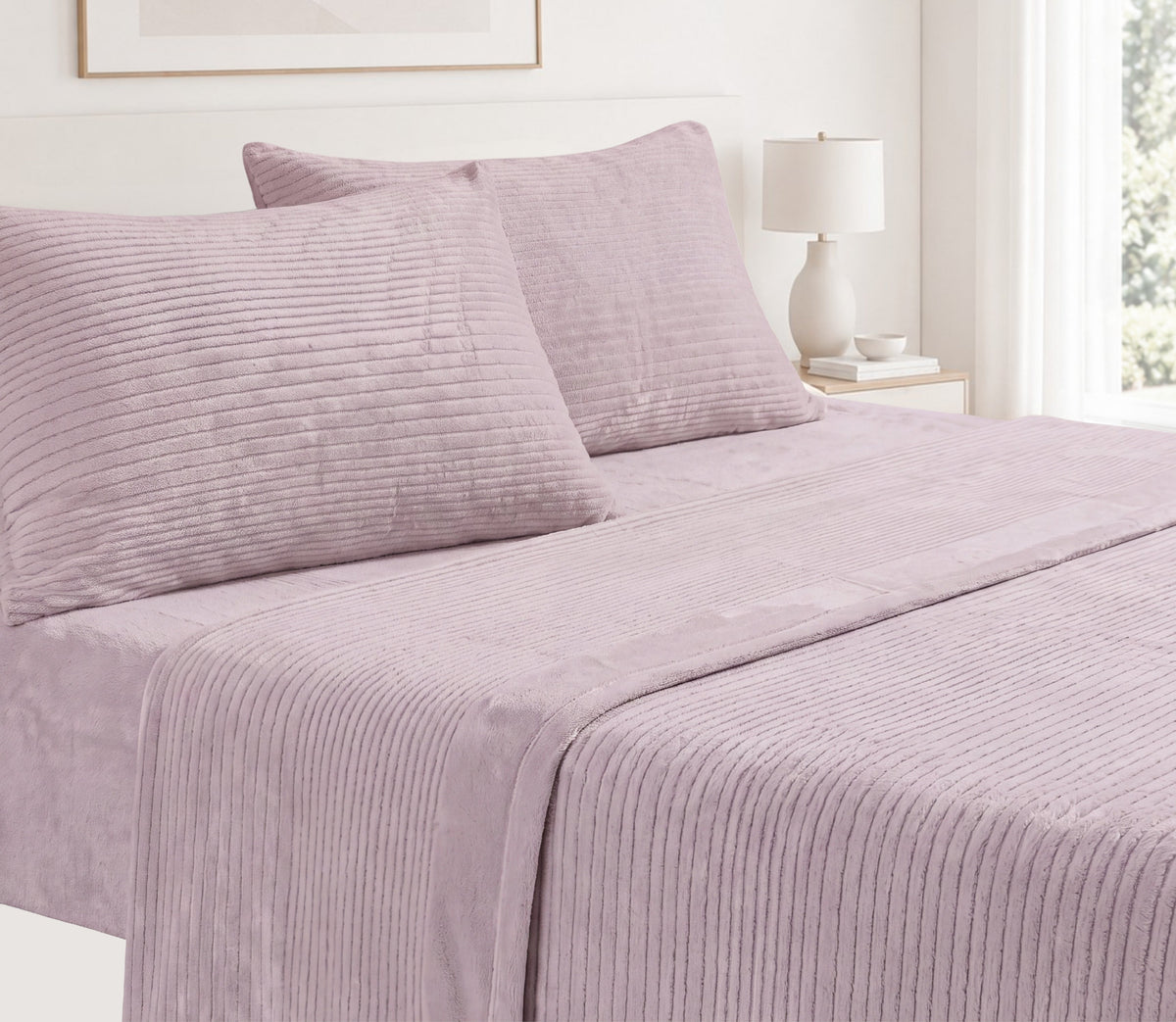 Parure de draps Polaire en Microline Prin Violet