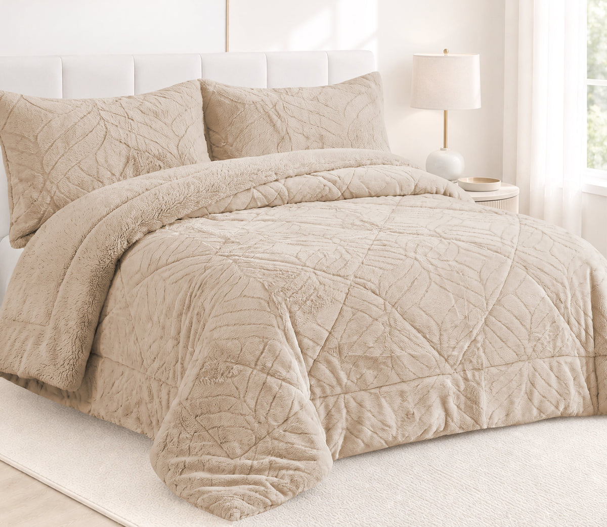 Couvre-lit Sherpa Nuvis Beige