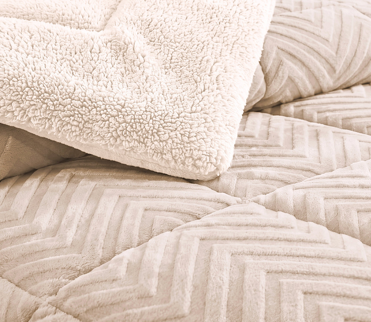 Couvre-lit Sherpa Nare Beige