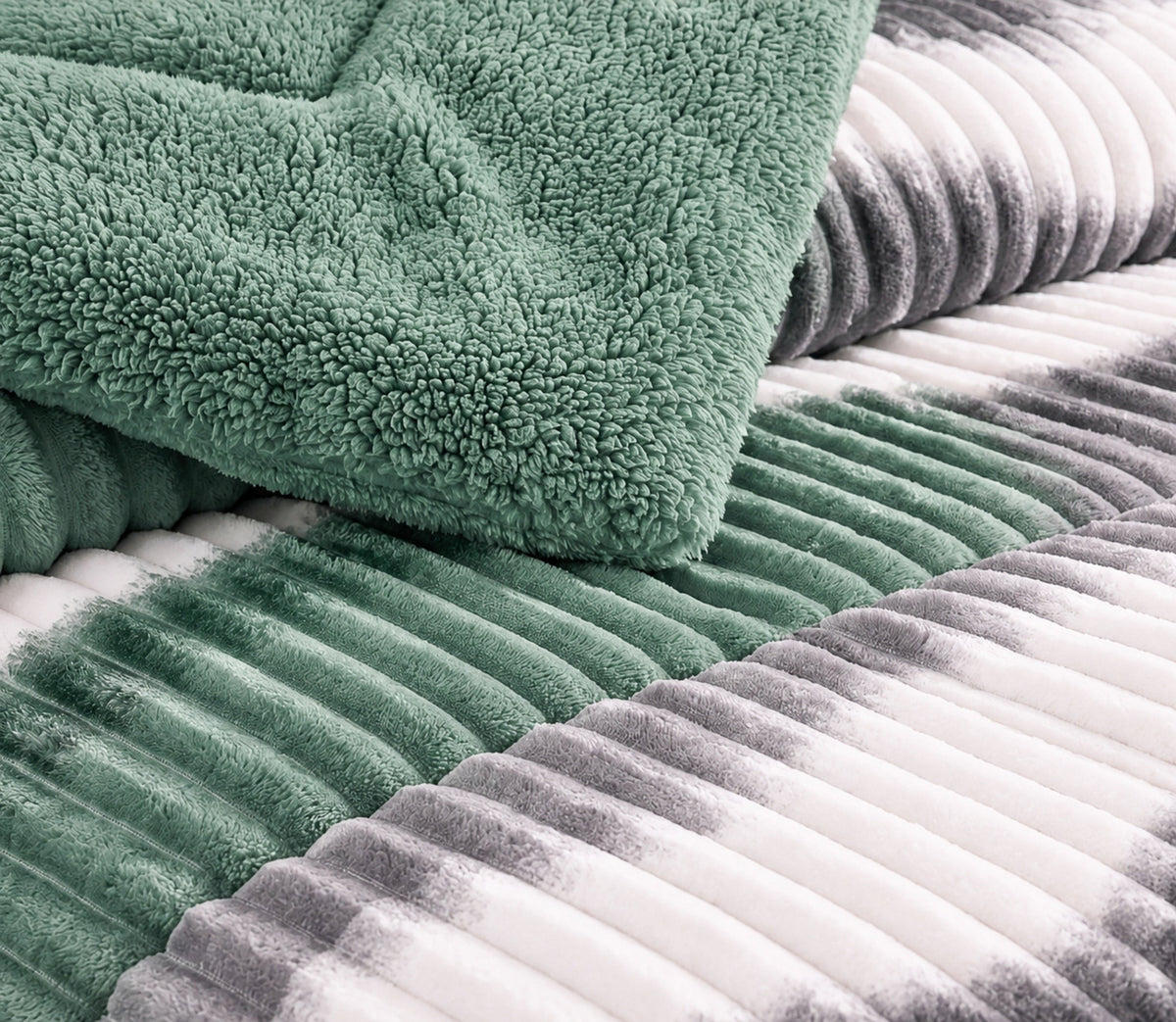 Couvre-lit Sherpa Niara Vert