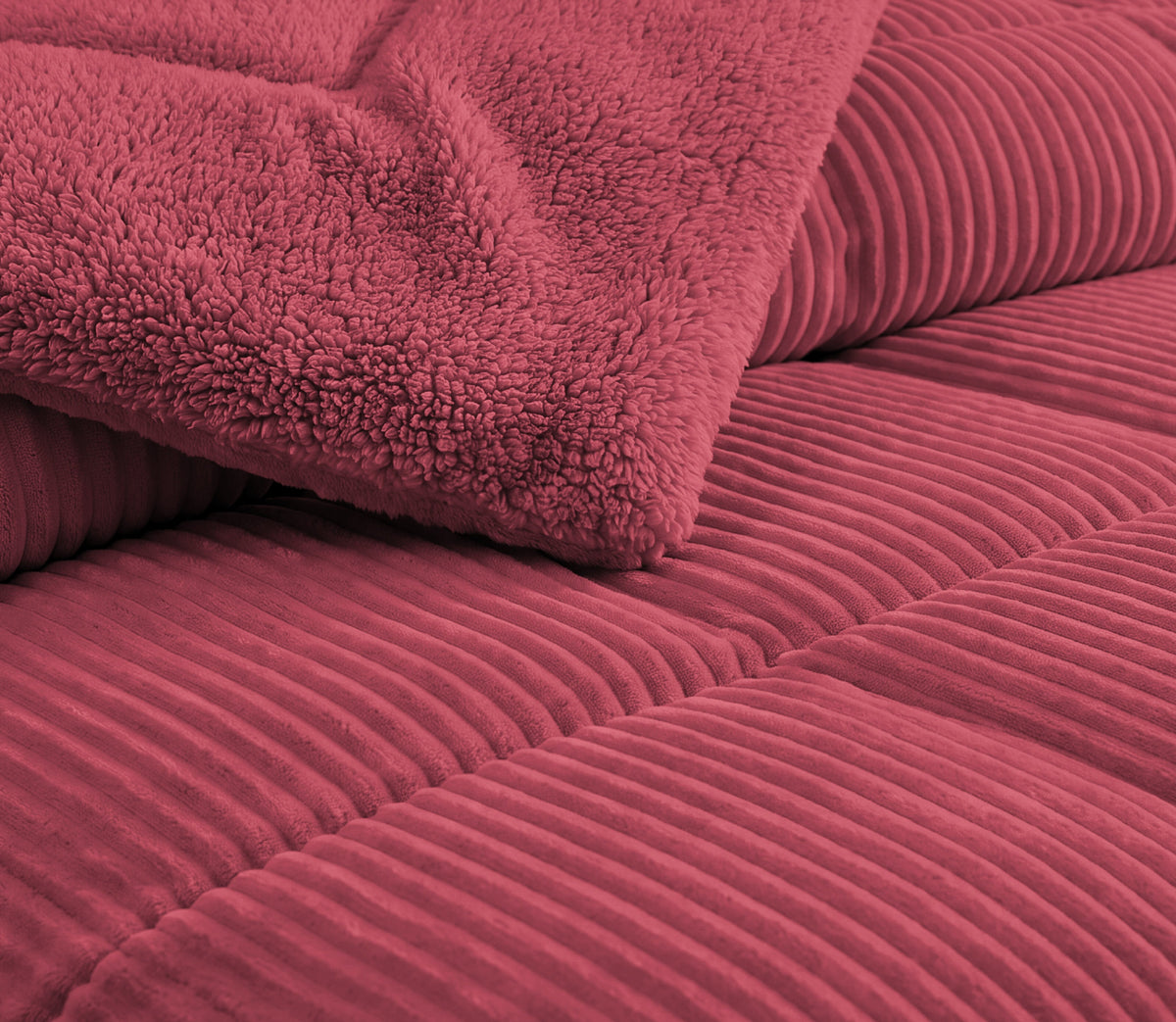 Couvre-lit Sherpa Rubi Bordeaux